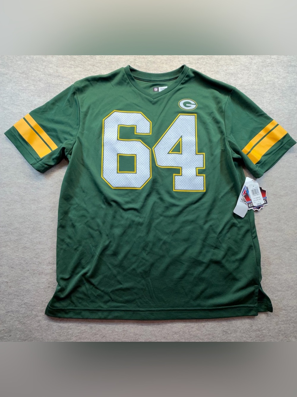 Green Bay Packers Jerry Kramer #64 Pro Football Hall of Fame Shirt Men’s L NWT